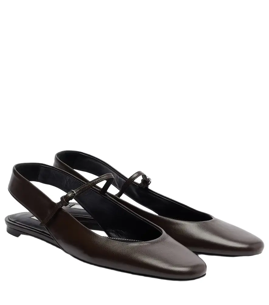 Toteme Leather Mary Jane flats