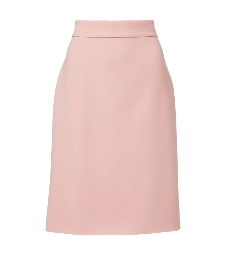 Valentino Virgin wool crêpe pencil skirt