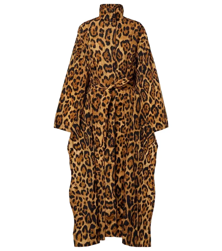 Alaia Alaïa Animal-print taffeta trench coat