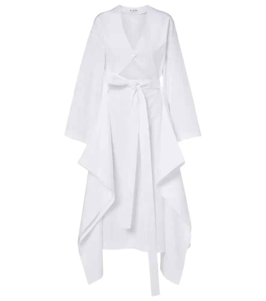 Alaia Alaïa Cutout cotton poplin midi dress