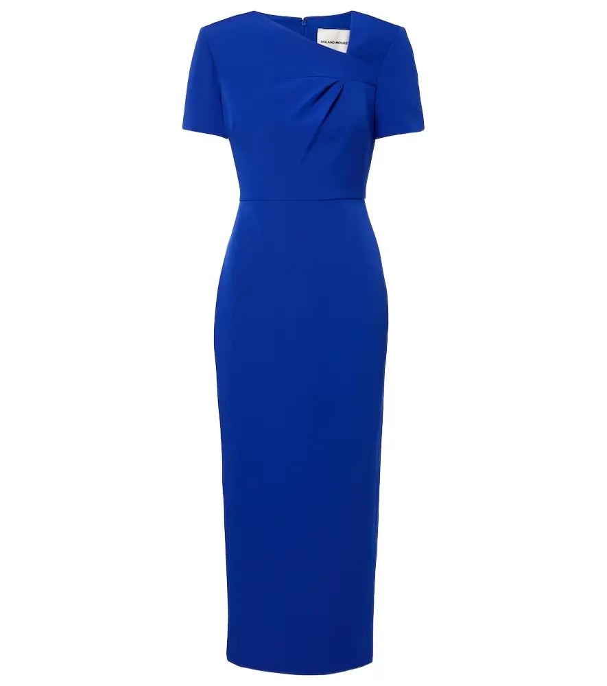 Roland Mouret Draped crêpe midi dress