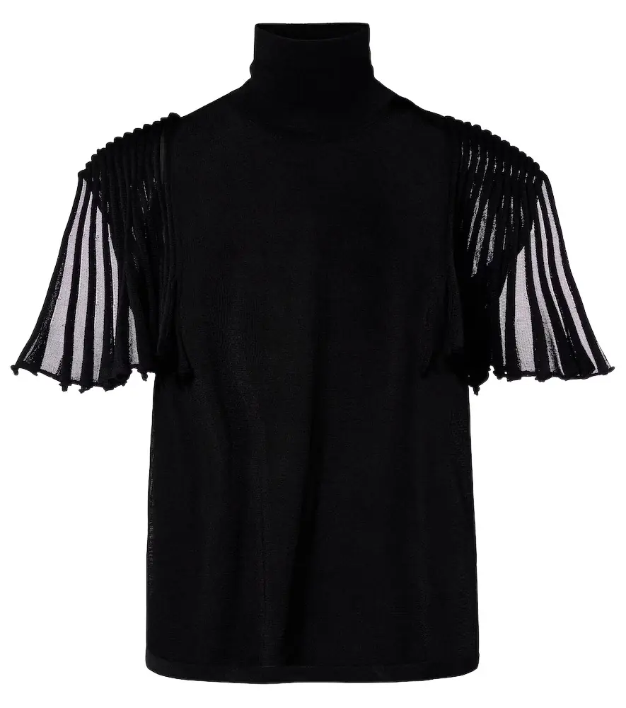 Alaia Alaïa Semi-sheer turtleneck top