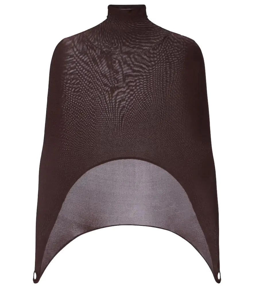 Alaia Alaïa Open-back silk-blend turtleneck top