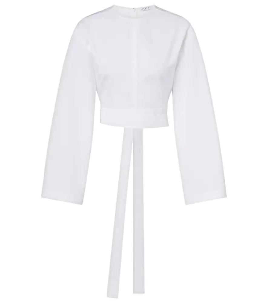 Alaia Alaïa Cotton poplin crop top