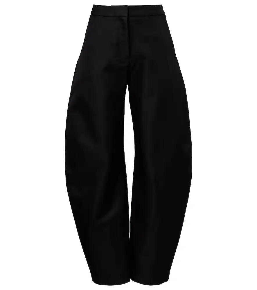 Alaia Alaïa Wool and silk barrel-leg pants