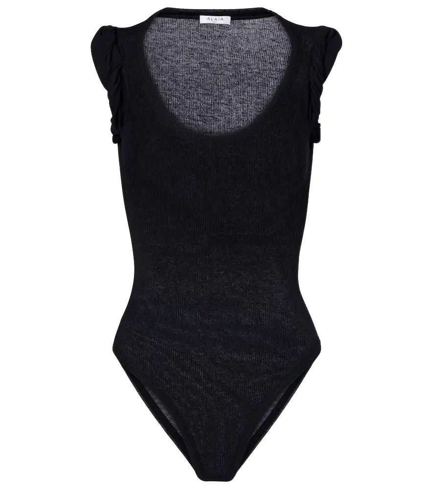 Alaia Alaïa Ribbed-knit bodysuit