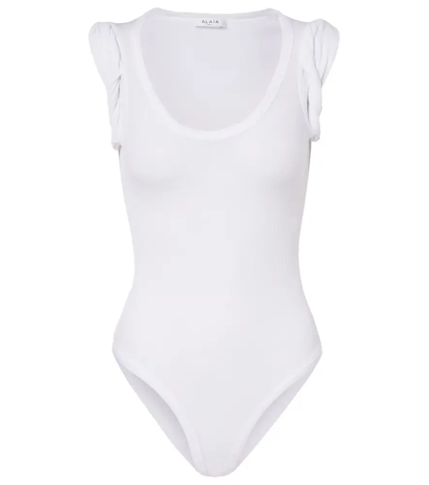 Alaia Alaïa Ribbed-knit bodysuit