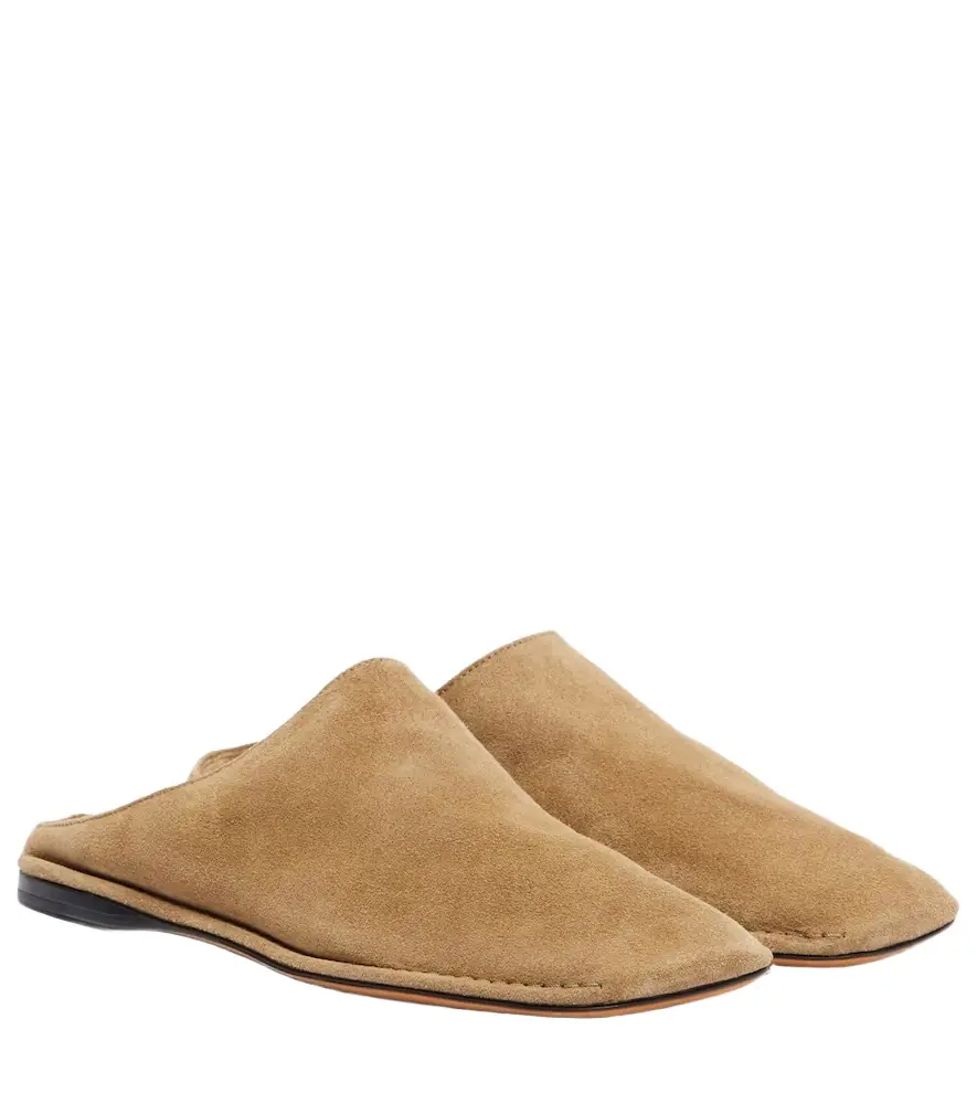 The Row Piper suede slides