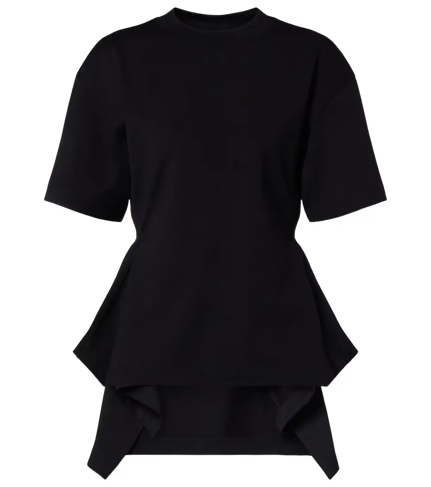 Alaia Alaïa Peplum cotton jersey T-shirt