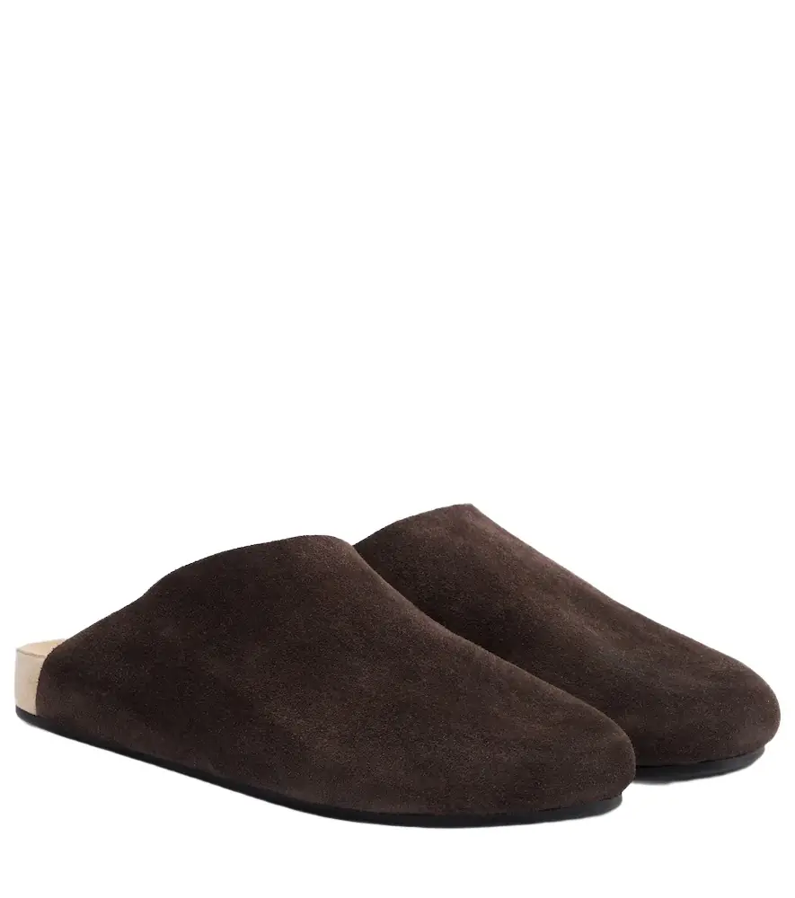 The Row Hudson Two suede mules
