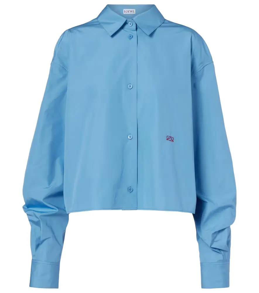 Loewe Anagram embroidered cotton shirt