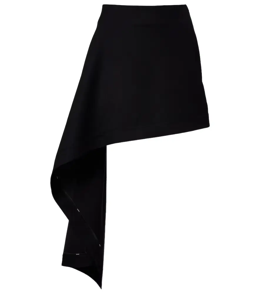 Loewe Draped wool miniskirt