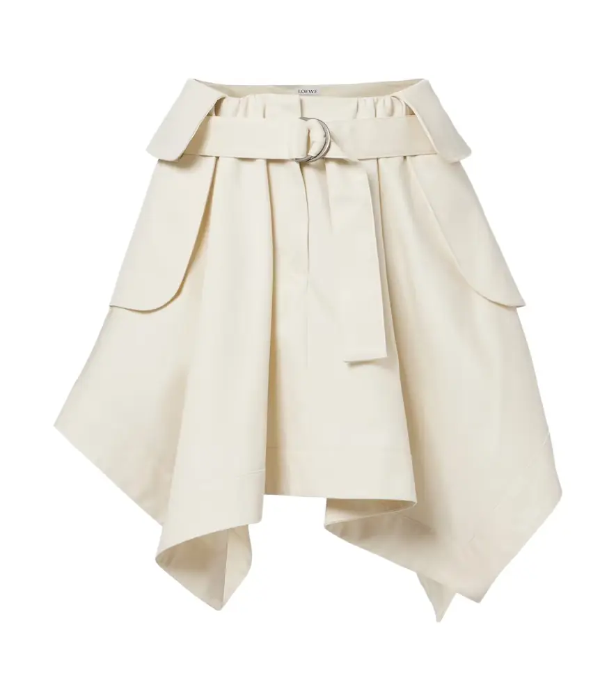Loewe Cotton and silk gabardine miniskirt