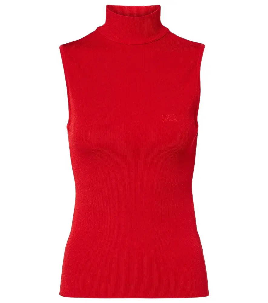 Loewe Double L ribbed-knit top