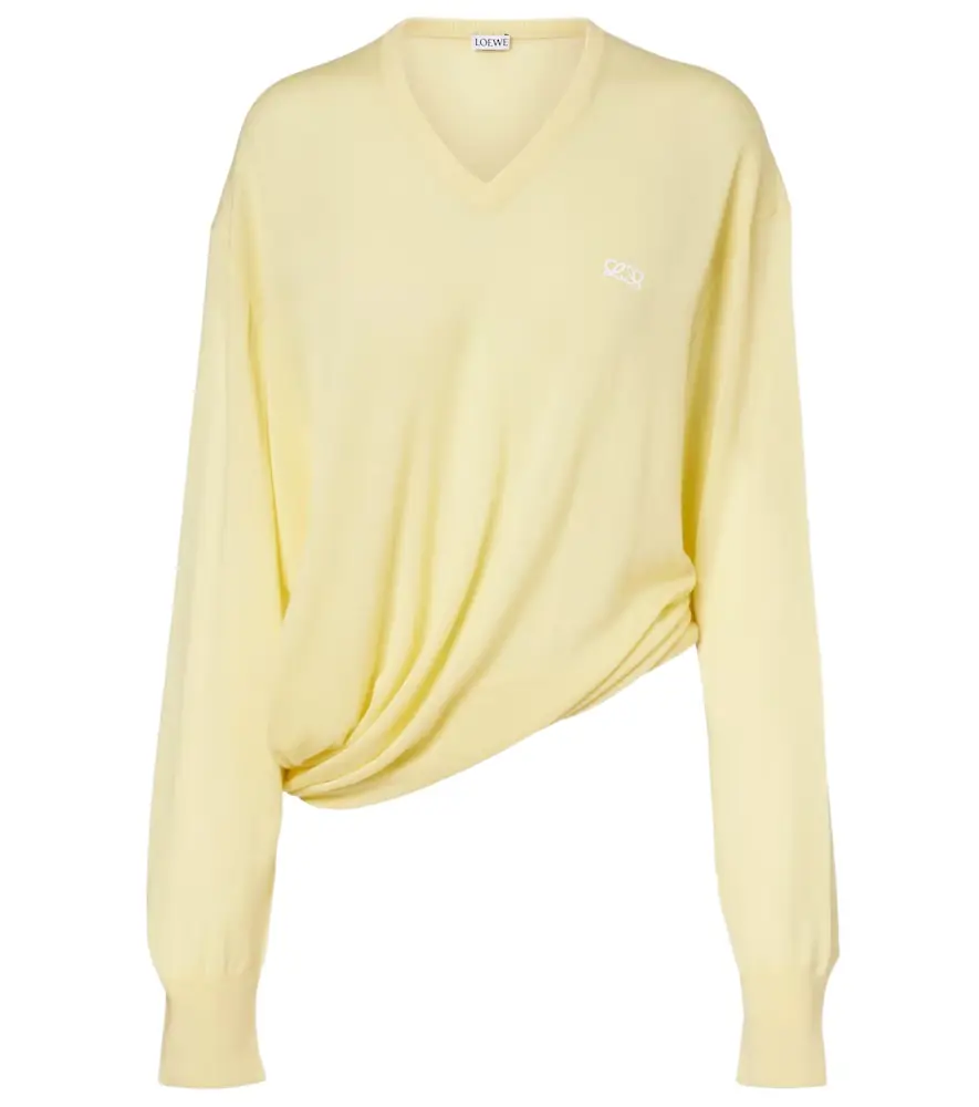 Loewe Double L asymmetric wool sweater