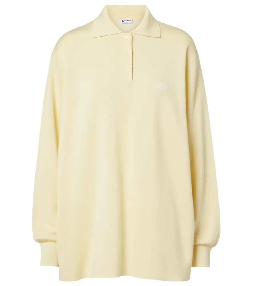 Loewe Double L cashmere and silk-blend polo sweater