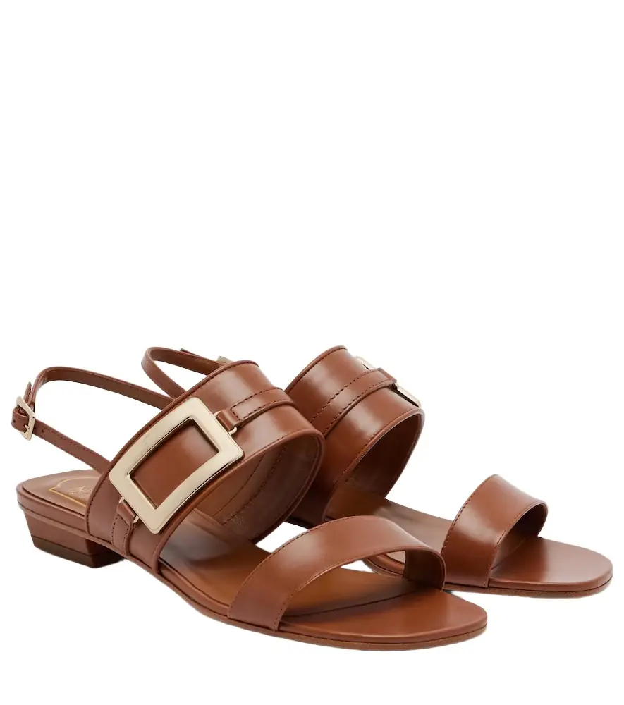 Roger Vivier Belle Vivier leather slingback sandals - Women's Shoes
