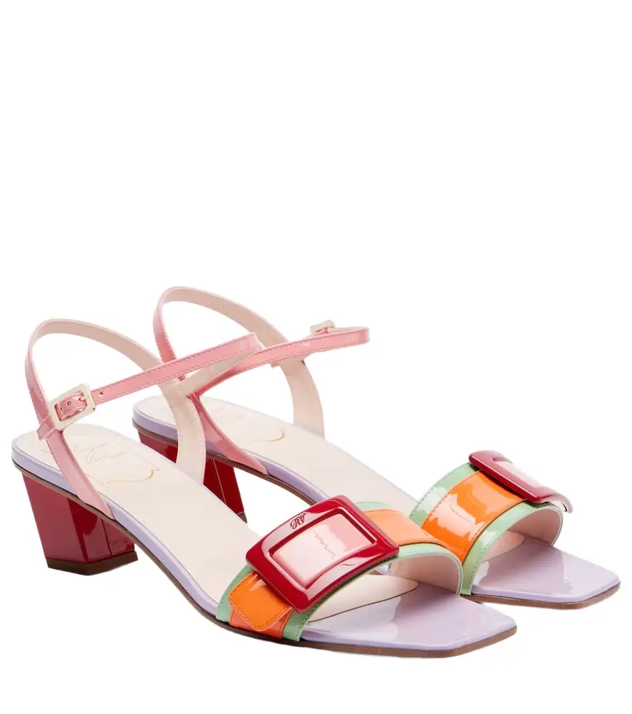 Roger Vivier Belle Vivier patent leather sandals