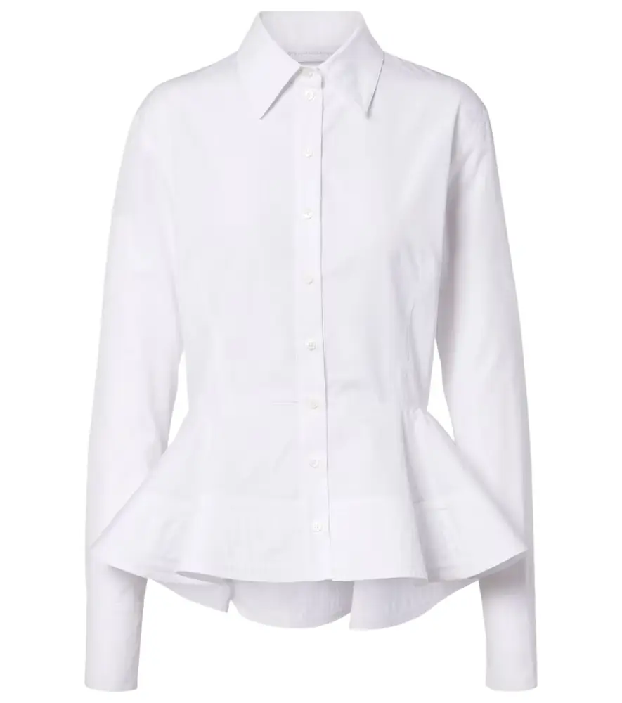 Stella McCartney Peplum cotton poplin shirt