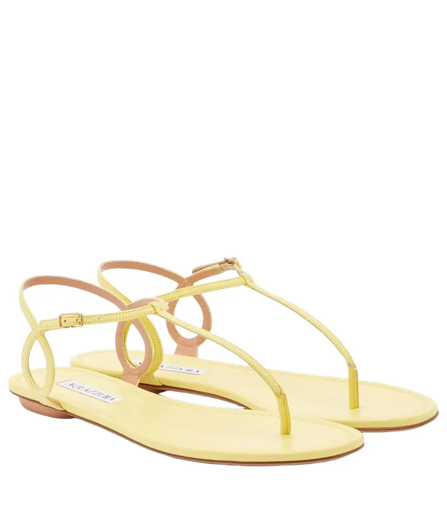 Aquazzura Almost Bare leather thong sandals - Women's Shoes