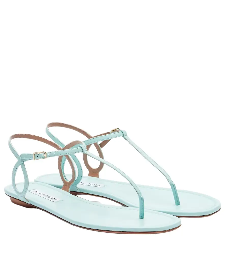 Aquazzura Almost Bare leather thong sandals