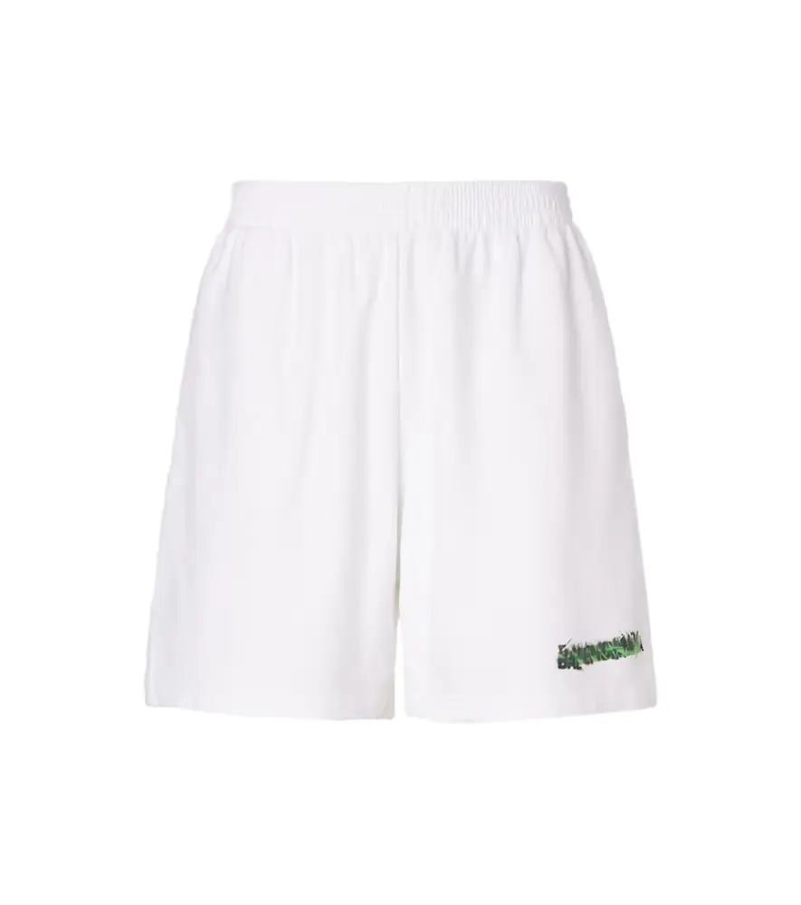 Balenciaga Logo cotton fleece shorts