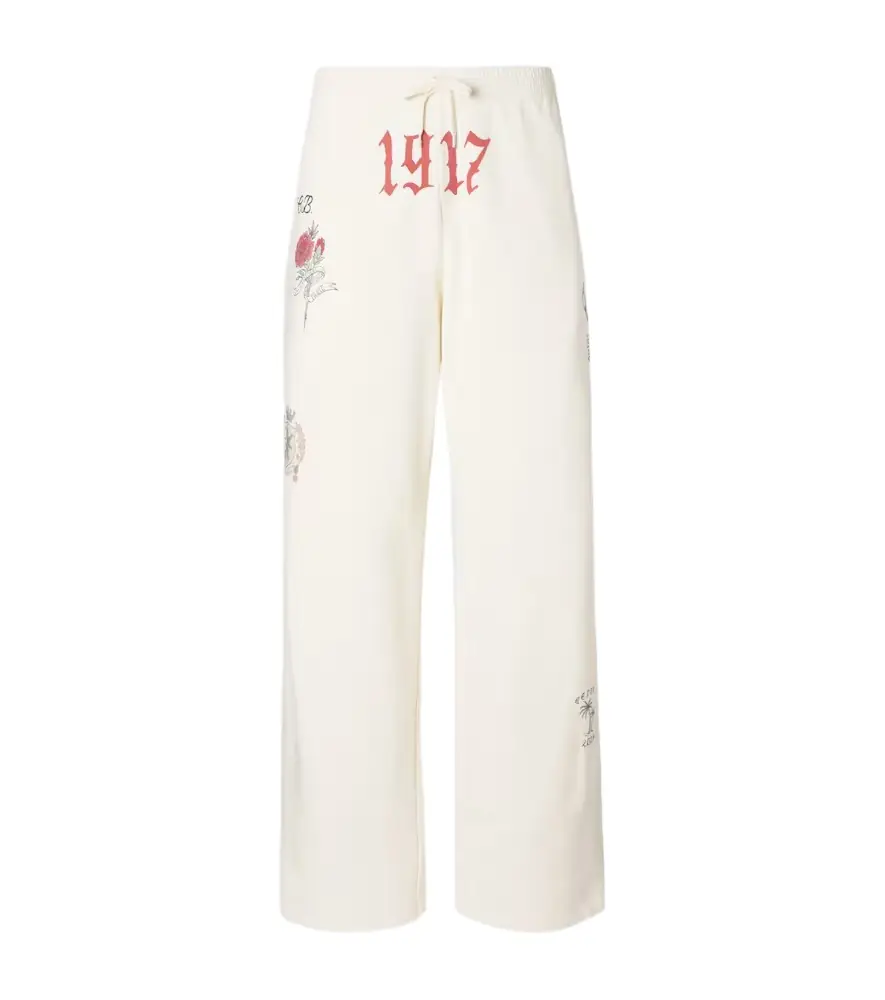 Balenciaga Printed cotton fleece sweatpants