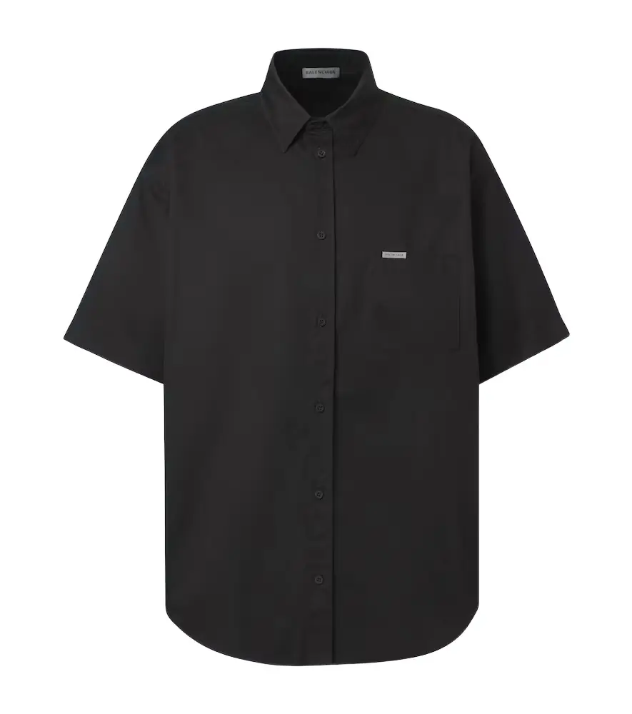 Balenciaga Logo cotton twill shirt