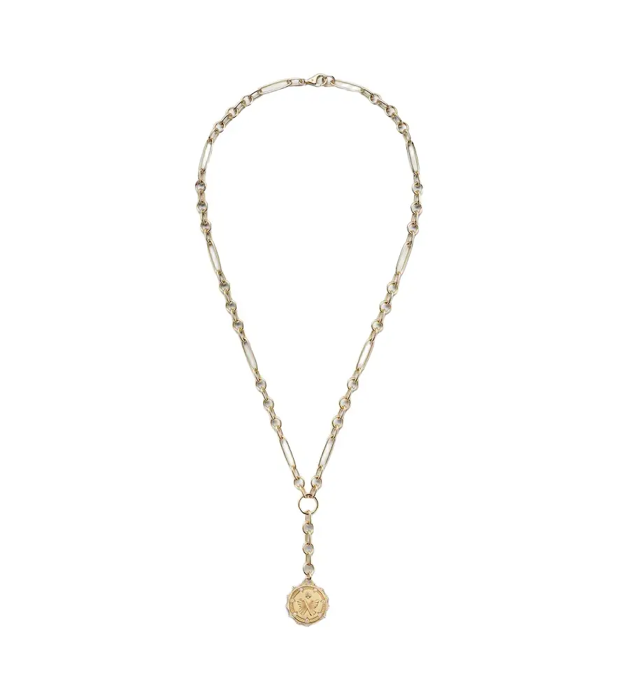 FoundRae Reverie Small 18kt gold pendant necklace with diamonds