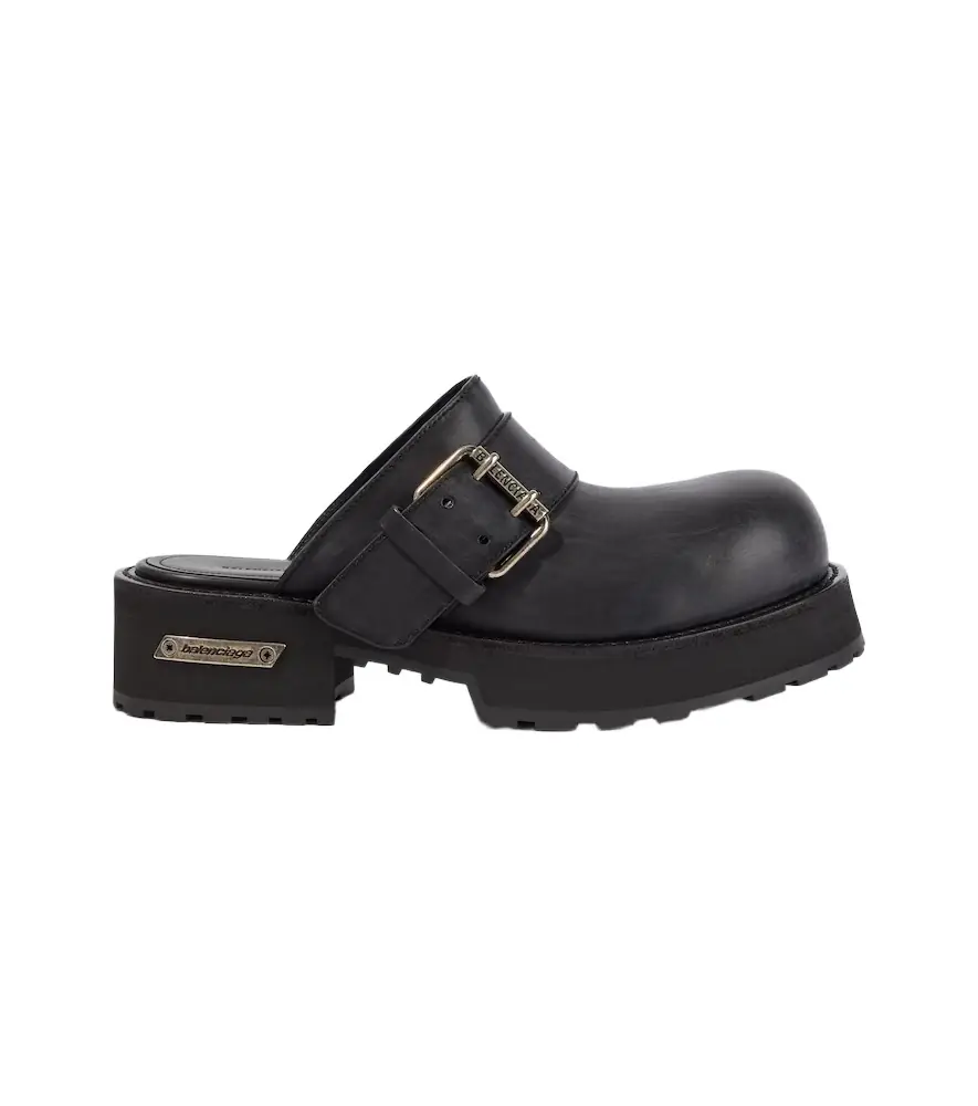 Balenciaga Venom leather mules