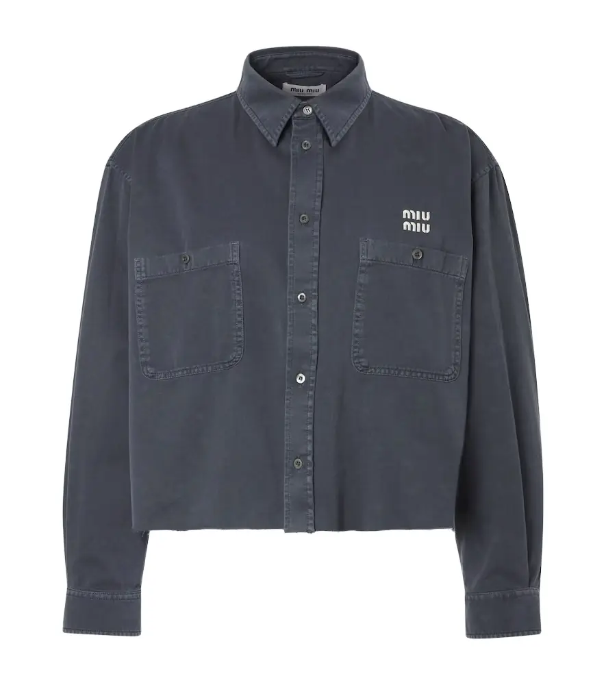 Miu Miu Logo denim shirt