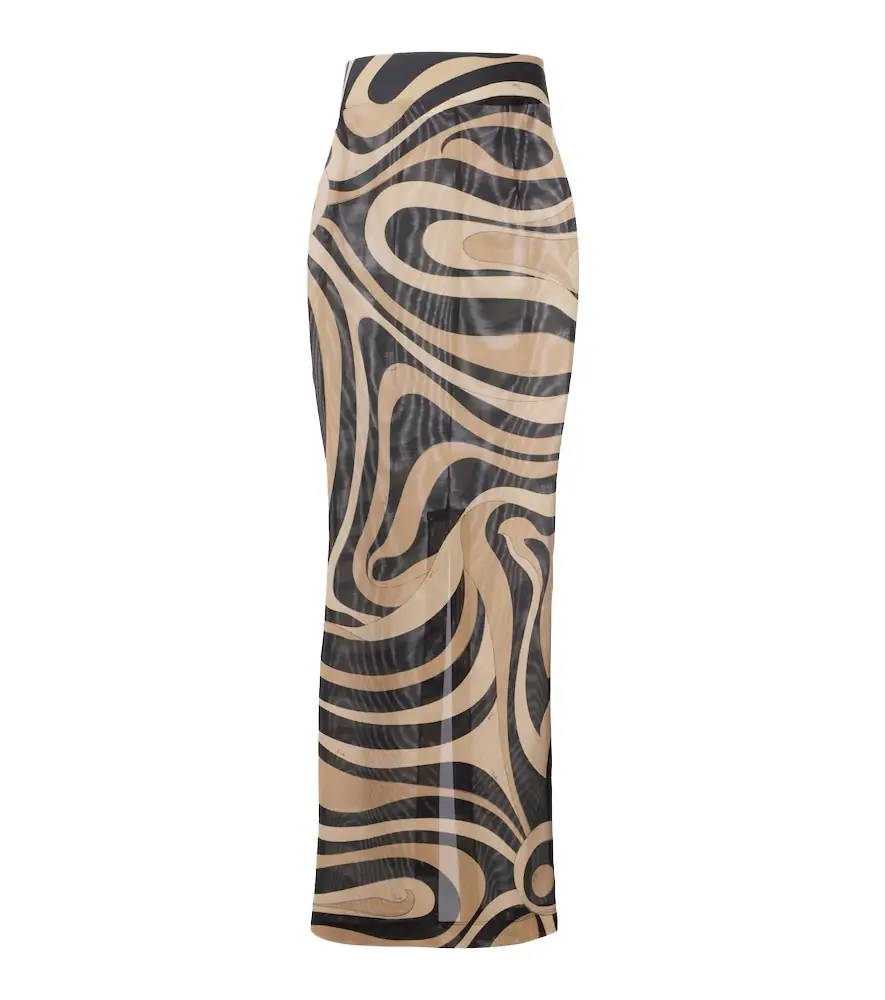 Pucci Marmo tulle maxi skirt