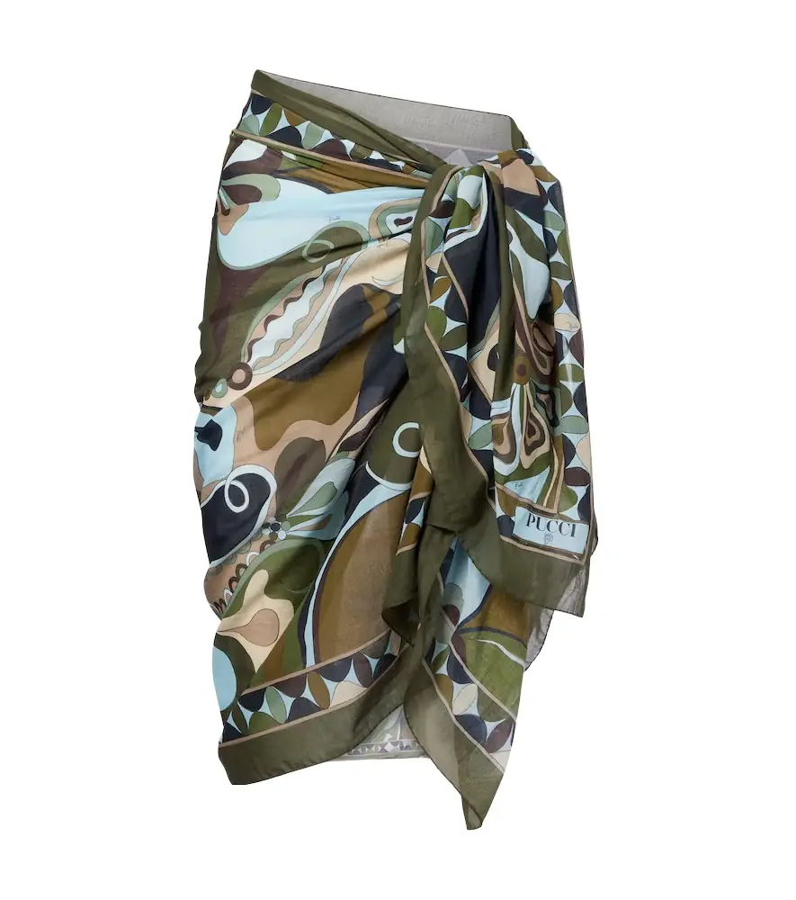 Pucci Orchidee cotton beach cover-up