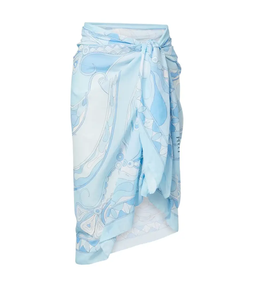 Pucci Orchidee cotton beach cover-up