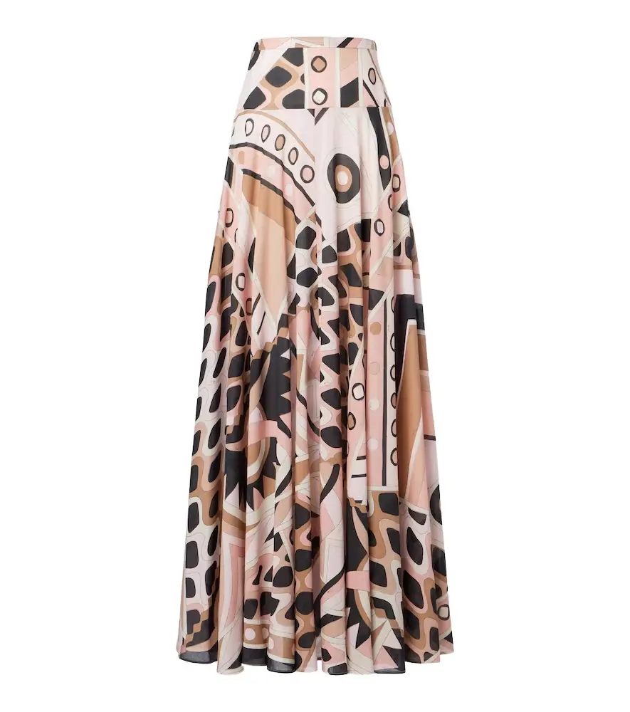 Pucci Vivara cotton muslin maxi skirt