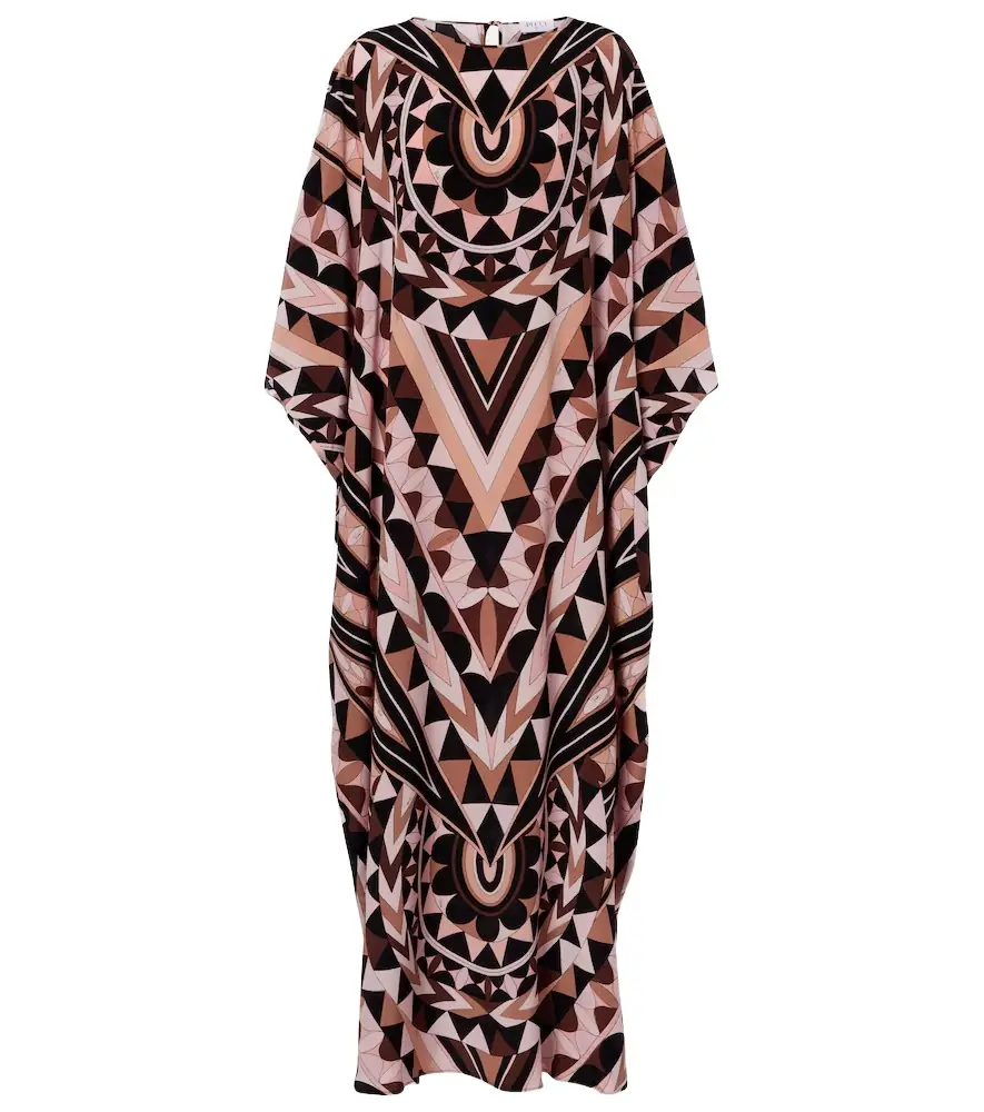 Pucci Manuba silk crêpe de chine kaftan