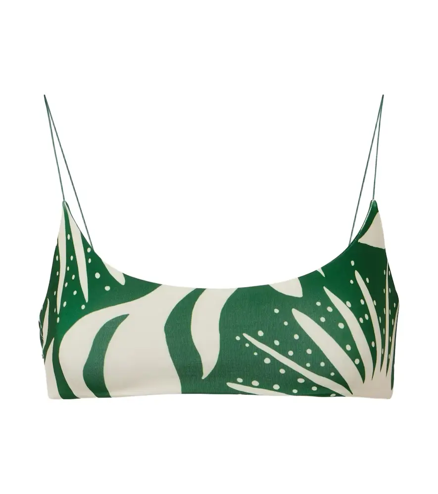 Cala de la Cruz Isla printed bikini top