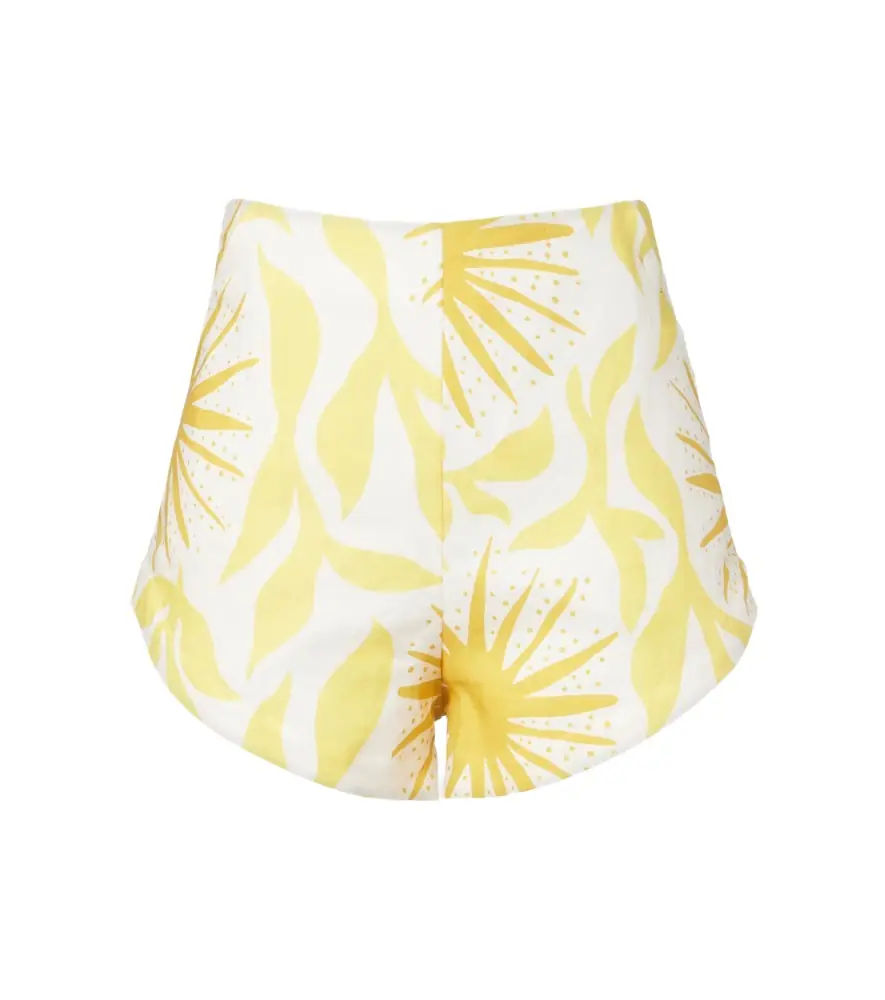 Cala de la Cruz Bahamas printed linen shorts