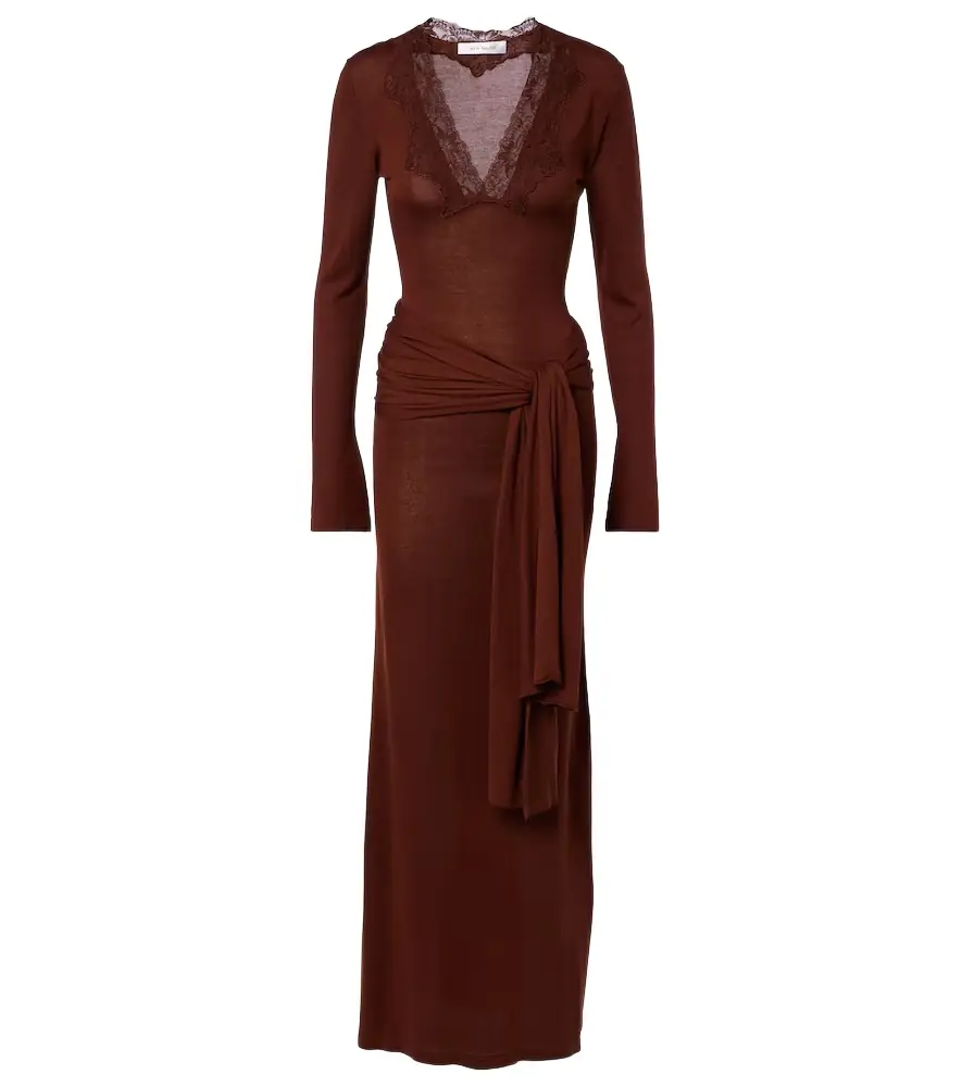 Aya Muse Lace-trimmed maxi dress