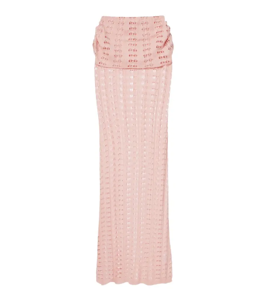Aya Muse Draped pointelle maxi skirt