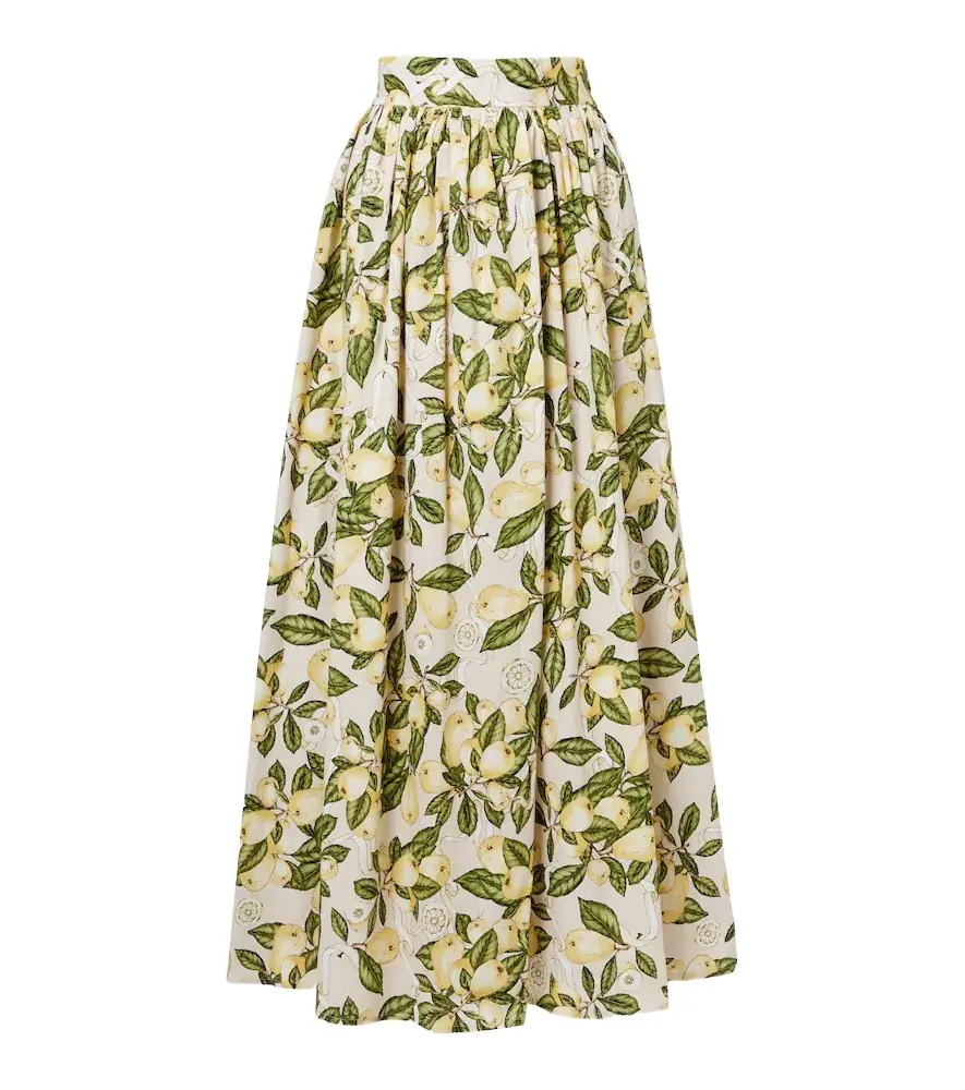 Adriana Degreas Printed cotton-blend maxi skirt