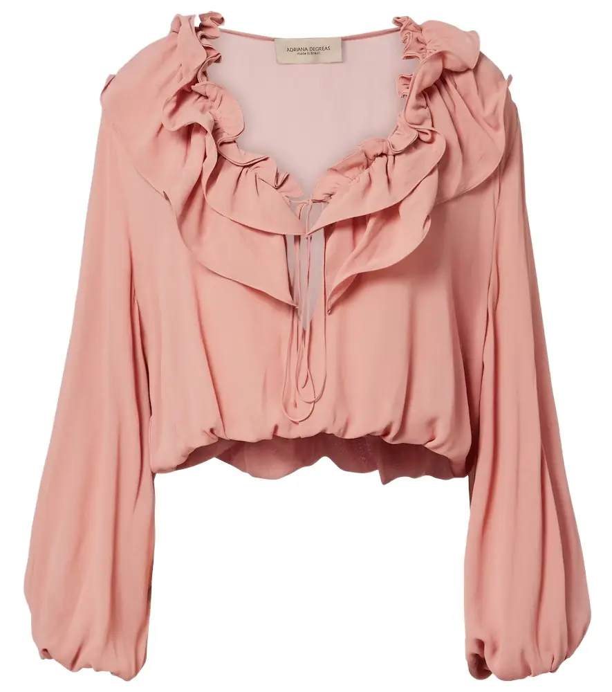 Adriana Degreas Ruffled crop top