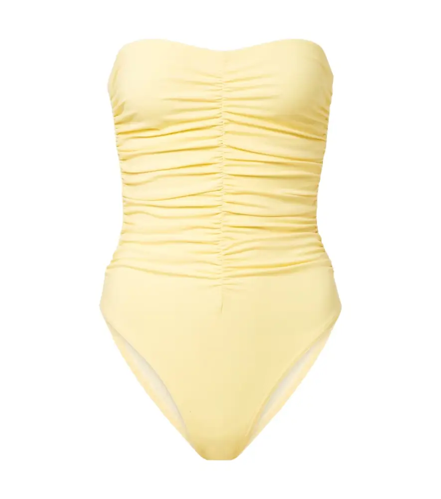 Karla Colletto Ruched bandeau swimsuit