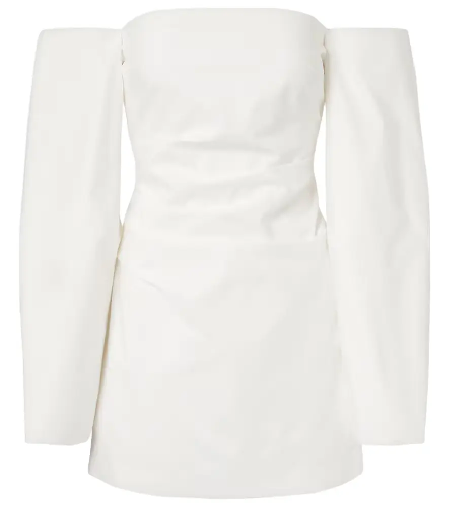SIR Martina off-shoulder cotton poplin minidress