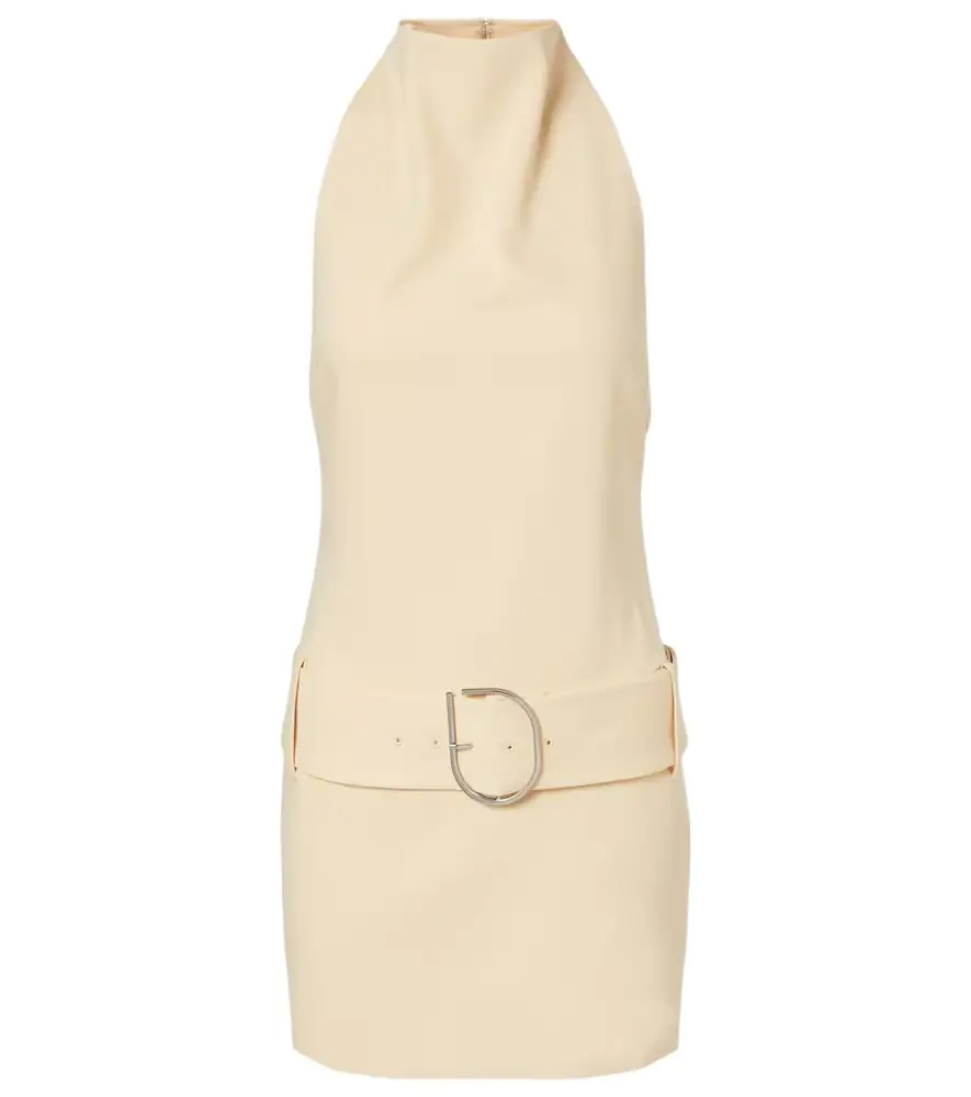 SIR Sabina belted halterneck minidress