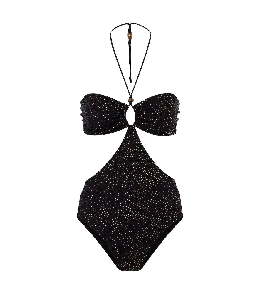 Isabel Marant Idoya polka-dot cutout swimsuit