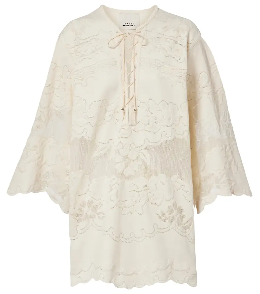 Isabel Marant Solara embroidered cotton-blend minidress
