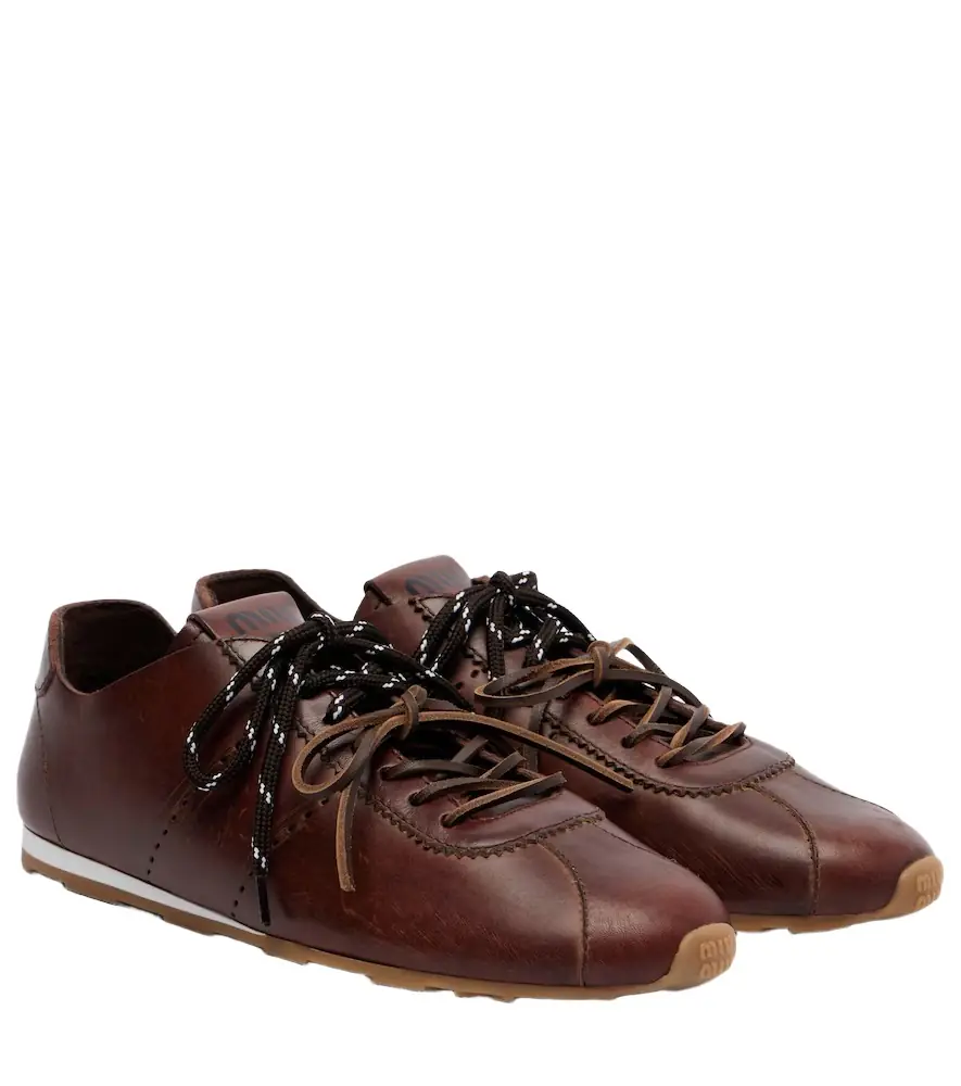 Miu Miu Plume leather sneakers