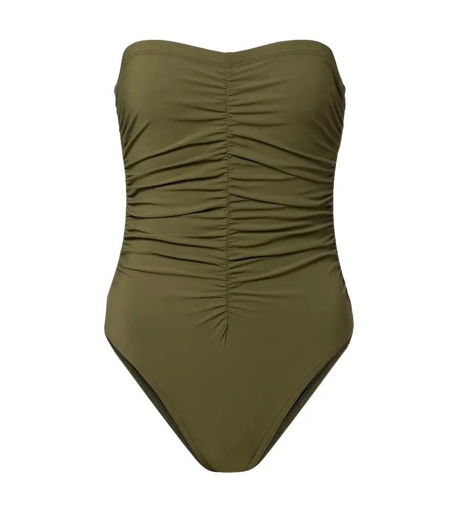 Karla Colletto Basics gathered swimsuit