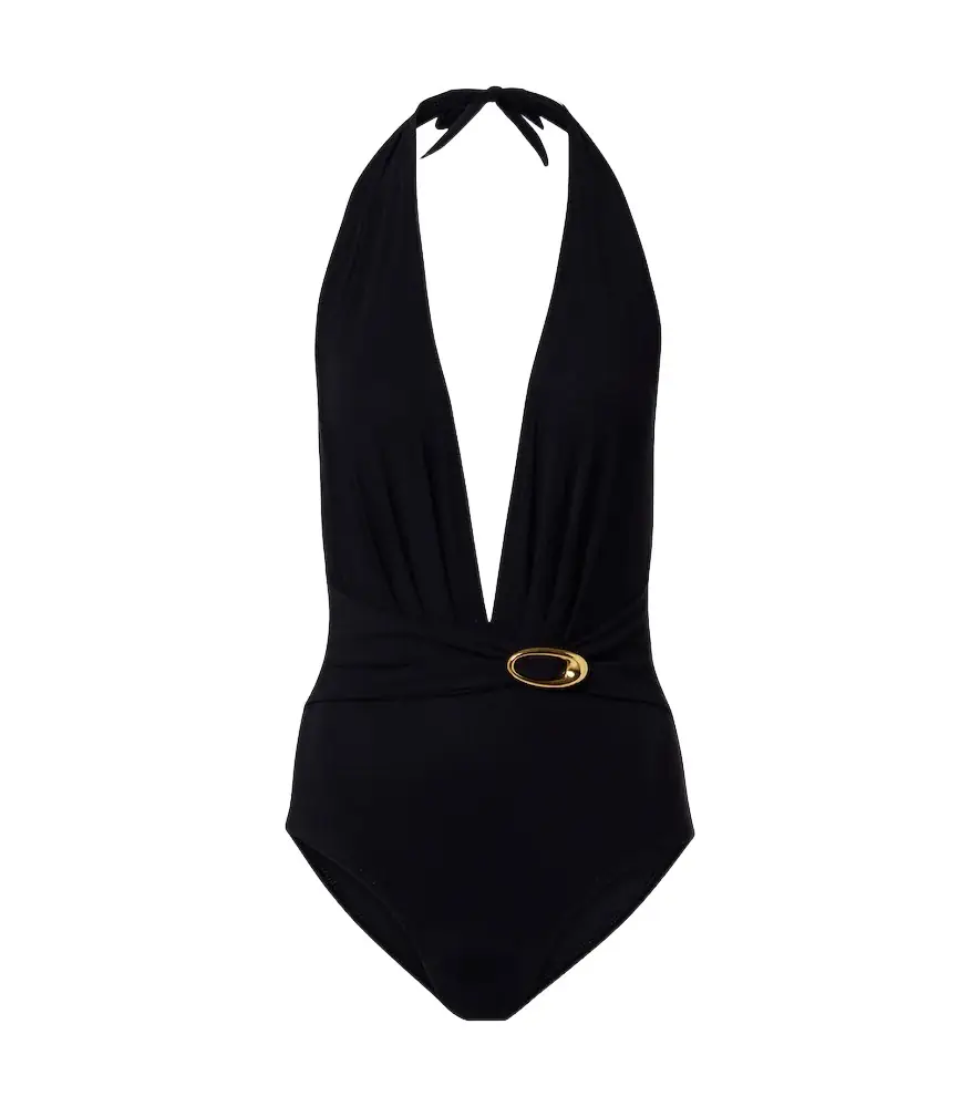 Karla Colletto Solid embellished swimsuit